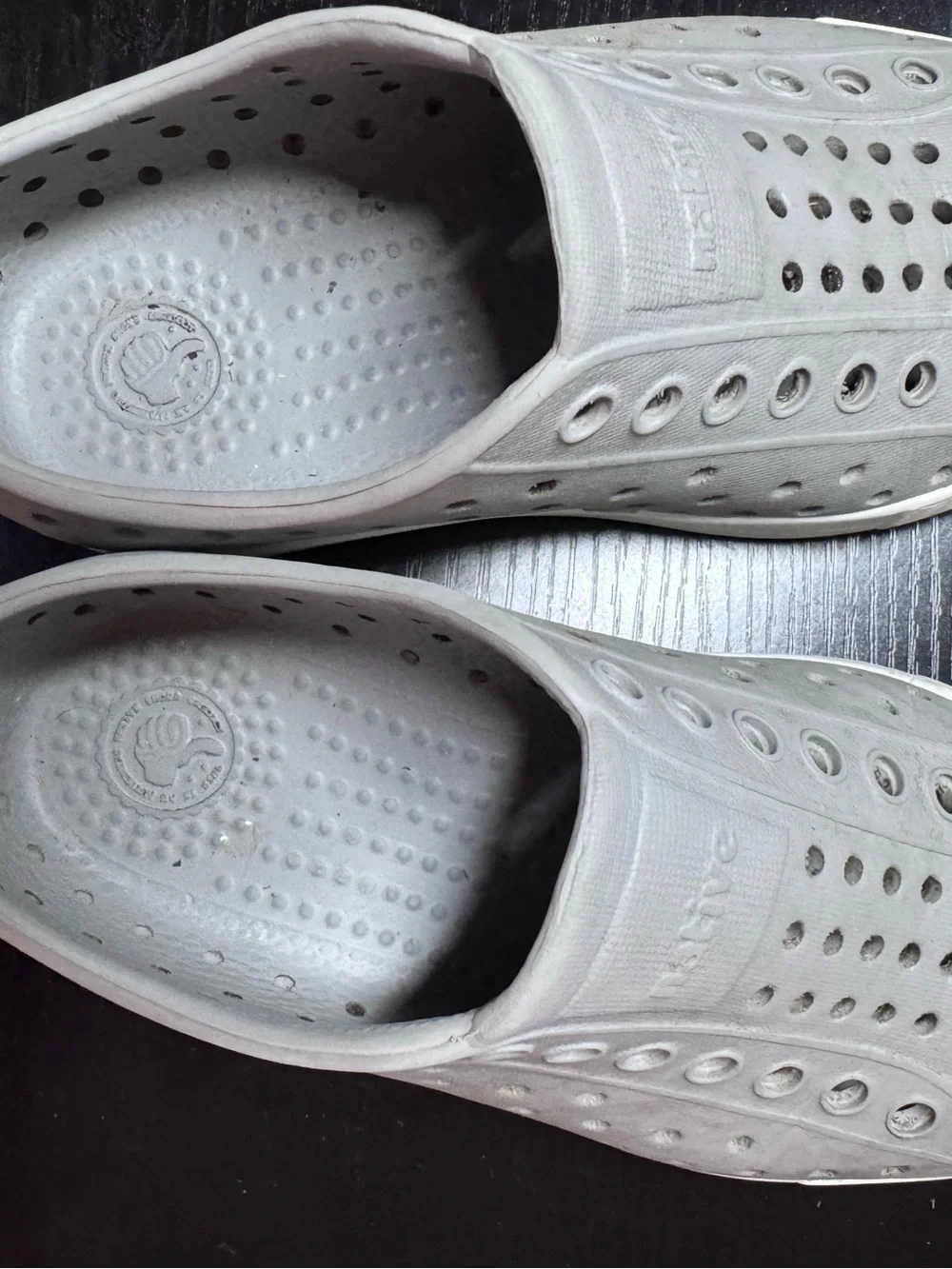Native Slip-On Loafers — Light Gray